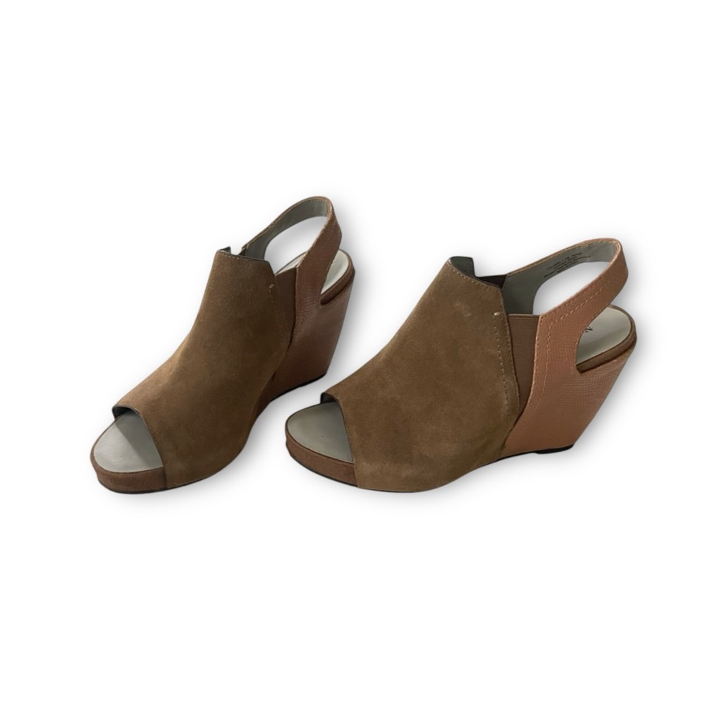 Naked Feet Columba Brown Wedge Sandals
